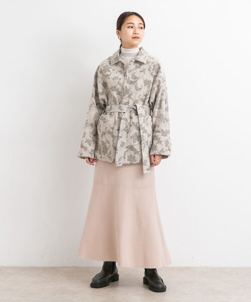 KBF（ケイビーエフ）の「カットオフ切替ロングスカート（スカート・レディース・CASSIS/L.BEIGE/BLACK・one）」の15枚目の写真