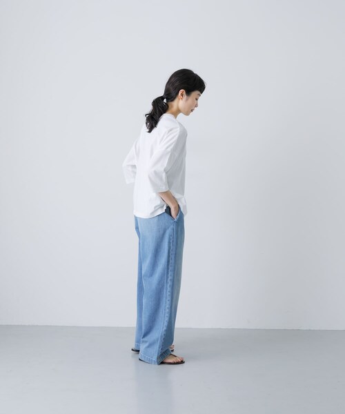 かぐれ（カグレ）の「ワイド6分袖プルオーバー（Tシャツ/カットソー・レディース・OFF/BROWN/BLACK・FREE）」の10枚目の写真