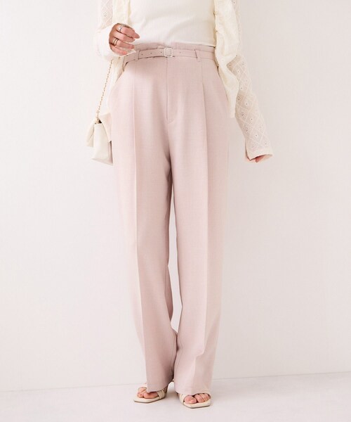 VIS（ビス）の「【WEB限定】美easyリネンライクベルテッドストレートパンツ/イージーケア・接触冷感（その他パンツ・レディース・ブラック/グレー/キナリ/ピンク・L/M/S/SS）」の18枚目の写真