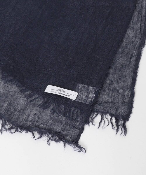 URBAN RESEARCH Sonny Label（アーバンリサーチサニーレーベル）の「イタリア製リネンストール（ストール/ショール・レディース・オレンジ/ネイビー/Lグレー・one）」の9枚目の写真