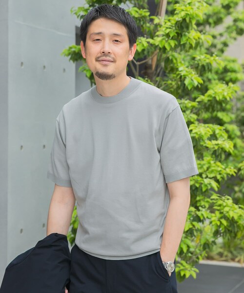 URBAN RESEARCH DOORS(アーバンリサーチドアーズ)の「LIFE STYLE TAILOR ハイゲージクルーネック半袖ニット(シャツ/ブラウス・メンズ・IVORY/NAVY/GREEN/BLUE GRAY・M/L)」の10枚目の写真