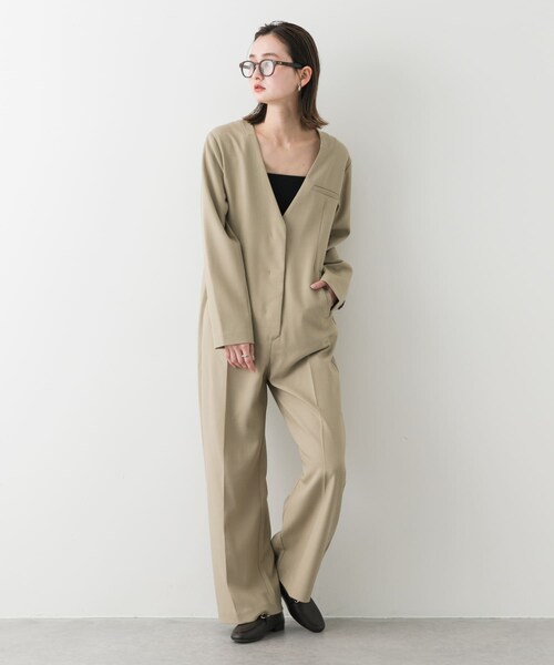 SENSE OF PLACE by URBAN RESEARCH(センスオブプレイスバイアーバンリサーチ)の「テーラードジャンプスーツ(サロペット/オーバーオール・レディース・BLACK/BEIGE・S/M)」の18枚目の写真