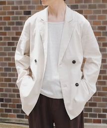 ITEMS URBANRESEARCH（アイテムズ アーバンリサーチ）の「『セットアップ対応』Linen Blend Double Jacket（テーラードジャケット・メンズ）」