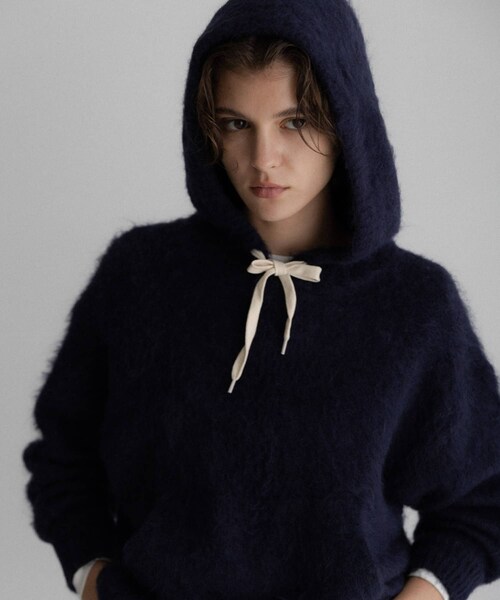URBAN RESEARCH Sonny Label（アーバンリサーチサニーレーベル）の「フーディシャギーニットプルオーバー（ニット/セーター・レディース・グレー/ブラウン/ネイビー・Free）」の21枚目の写真