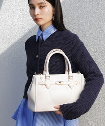 VIS | 【新色追加】【2WAY】フロント金具3層トートバッグ(ショルダーバッグ)