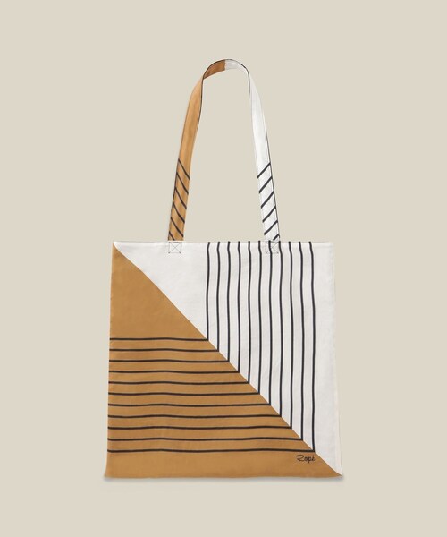 ROPE'(ロペ)の「幾何学柄シルクトートバッグ(トートバッグ・レディース・オフホワイト/サックス・F)」の13枚目の写真