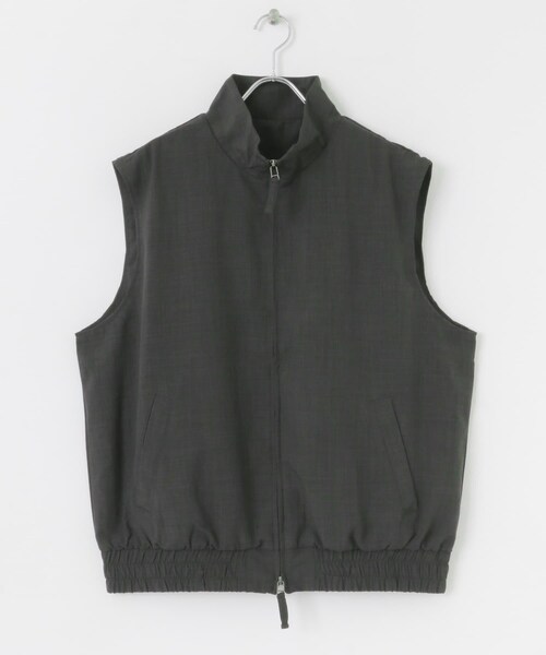 SENSE OF PLACE by URBAN RESEARCH（センスオブプレイスバイアーバンリサーチ）の「『イージーケア/セットアップ対応』リネンライクスタンドカラーWジップベスト（ベスト・メンズ・L.BLUE/CHARCOAL/NAVY・M/L）」の12枚目の写真