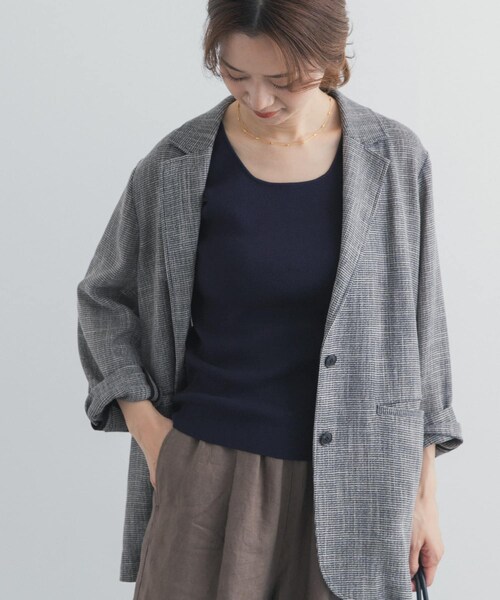 URBAN RESEARCH DOORS(アーバンリサーチドアーズ)の「2WAYニットタンク(タンクトップ・レディース・OFF/BROWN/NAVY・Free)」の22枚目の写真