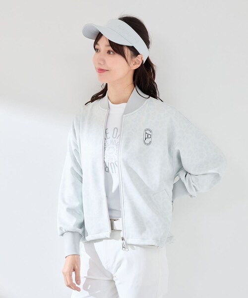 ROPE'(ロペ)の「【UVカット】【接触冷感】アニマル柄ドロストライトブルゾン(ブルゾン・レディース・グレー/ネイビー/ピンク・L/M/S)」の6枚目の写真