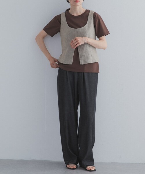 URBAN RESEARCH DOORS（アーバンリサーチドアーズ）の「リヨセルデニムイージーパンツ（デニムパンツ・レディース・BLACK/INDIGO・M/L）」の10枚目の写真