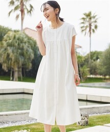 nissen | 大きいサイズ　綿１００％ドビー織ワンピース（OtonaSMILE）(ワンピース)