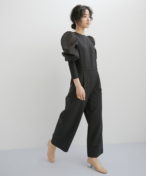 新品未使用ADAM ET ROPE' FEMME バルーンスリーブオールインワン ADAM ET ROPE'（アダムエロペ）の「【オケージョン対応】バルーン
