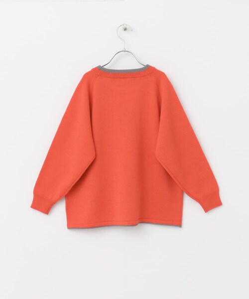 URBAN RESEARCH DOORS（アーバンリサーチドアーズ）の「ウーステッドヤーン配色ニット(KIDS)（ニット/セーター・キッズ・OFF×NAVY/ORANGE・105/120/135）」の21枚目の写真