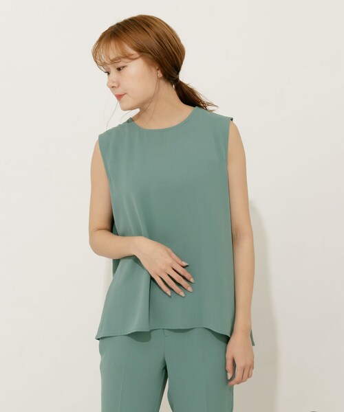 SENSE OF PLACE by URBAN RESEARCH（センスオブプレイスバイアーバンリサーチ）の「バックフレアセットアップ(テーパード)（セットアップ・レディース・GREIGE/GREEN/NAVY・S/M）」の12枚目の写真