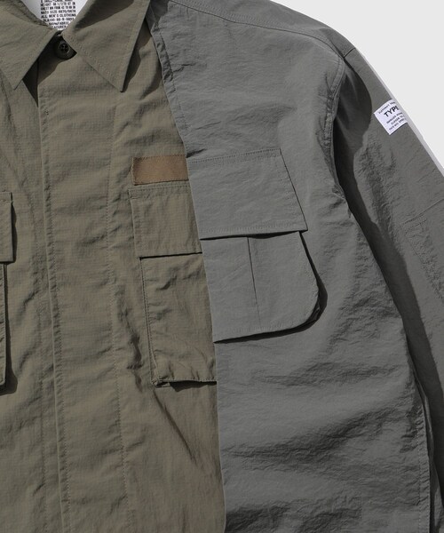 ADAM ET ROPE'(アダムエロペ)の「【elephant TRIBAL fabrics/エレファントトライバルファブリクス】Double Military Jacket(その他アウター・メンズ・ブラック/カーキ・F)」の6枚目の写真