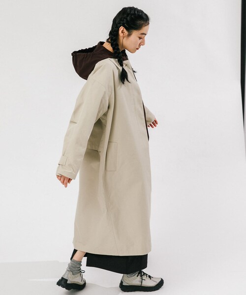 EKAL（エカル）の「T/Cツイルステンカラーコート（ステンカラーコート・レディース・アイボリー/カーキ/ベージュ・One）」の21枚目の写真