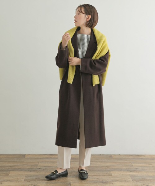 URBAN RESEARCH ROSSO（アーバンリサーチロッソ）の「F by ROSSO　サーモライトチェスターコート（チェスターコート・レディース・BROWN/GREIGE/BLACK・FREE）」の3枚目の写真