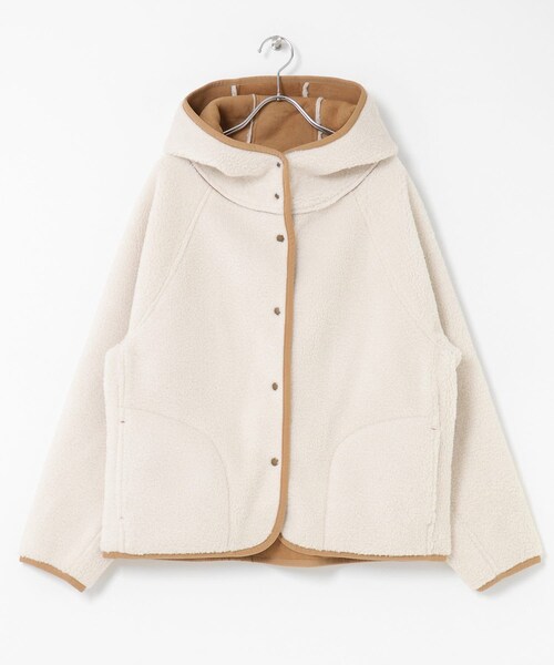 URBAN RESEARCH Sonny Label（アーバンリサーチサニーレーベル）の「ムートンリバーシブルフーディーコート（ムートンコート・レディース・CCLxCCL/IVOxBEG/OFF×CAM・36/38）」の16枚目の写真