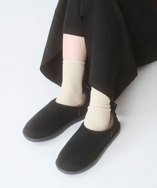 RODE SKO（ロデスコ）の「TEMPERATE　SHLOKムートン風スリッポンレインシューズ（レインシューズ・レディース・BLACK/GRAY・37/38/39）」の10枚目の写真