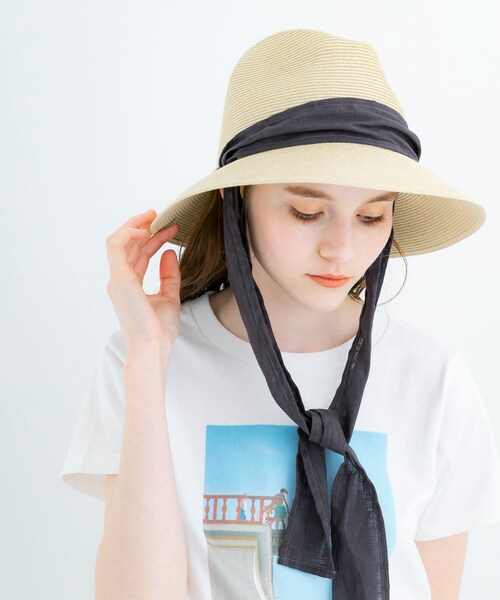 SMELLY（スメリー）の「ペーパーブレードソフトハット（ハット・レディース・BEG/IVO・-）」の5枚目の写真