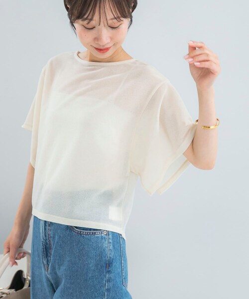 URBAN RESEARCH ROSSO（アーバンリサーチロッソ）の「スリットスリーブカラミカットソー（Tシャツ/カットソー・レディース・BROWN/IVORY/SAX・Free）」の8枚目の写真
