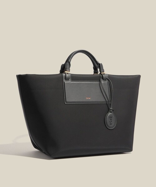 ROPE'（ロペ）の「【E'POR】【A4/PC対応・撥水加工・軽量】BOAT BAG Large（トートバッグ・レディース・ブラック/キナリ・F）」の5枚目の写真