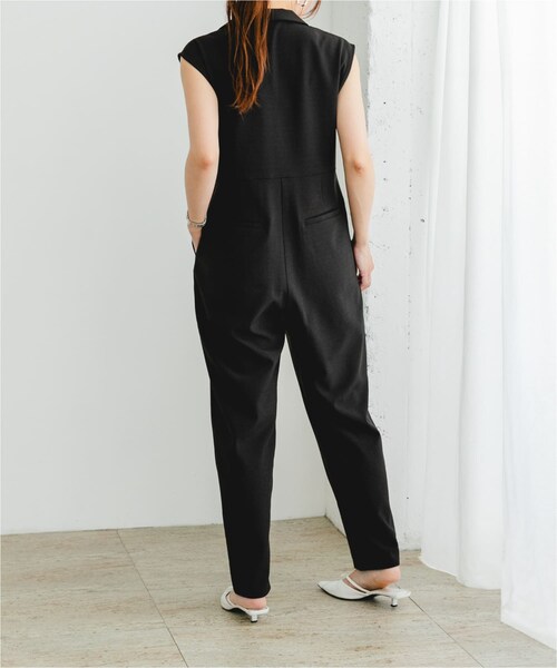 URBAN RESEARCH ROSSO(アーバンリサーチロッソ)の「『UR TECH DRYLUXE』F by ROSSO オープンカラーオールインワン(サロペット/オーバーオール・レディース・BLACK/BEIGE/MOCHA・34/36/38)」の10枚目の写真