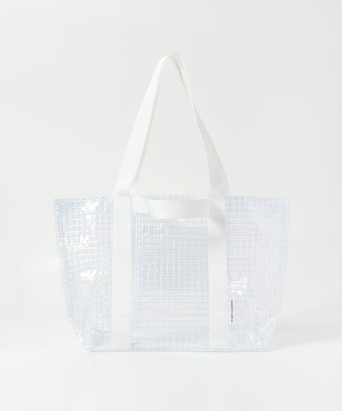 EKAL(エカル)の「TINY GARDEN PRODUCTS マルチユースクリアバッグ M(トートバッグ・レディース・WHITE/NEONYELLOW・M)」の6枚目の写真
