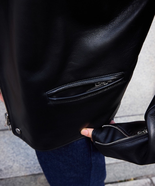 ADAM ET ROPE'（アダムエロペ）の「【HEUGN/ユーゲン】Luther RIDERS（ライダースジャケット・メンズ・ブラック・2/3/4/F）」の21枚目の写真