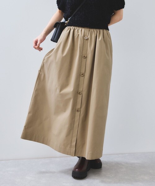 VIS（ビス）の「【WEB限定】フロントボタンフレアスカート（スカート・レディース・ブラック/ベージュ/オレンジ・F）」の9枚目の写真