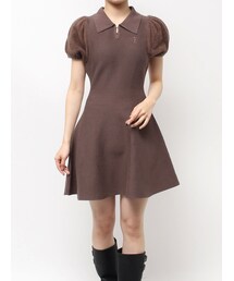 CALNAMUR | KNIT POLO ONE PIECE(ワンピース)