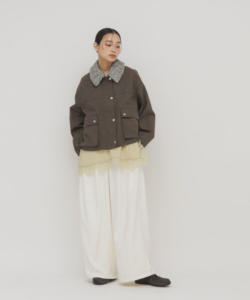 KBF（ケイビーエフ）の「2WAYカラーバルーンブルゾン（ブルゾン・レディース・SMOKYBEIGE/KHAKI/BROWN・One）」の14枚目の写真