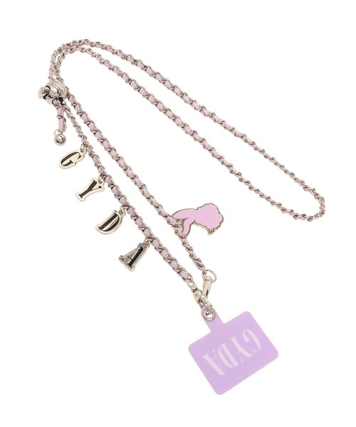 GYDA（ジェイダ）の「GYDA original charmスマホショルダ―（その他雑貨・レディース・オフホワイト/ピンク/パープル・F）」の5枚目の写真