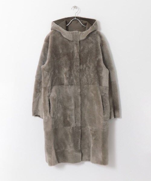 URBAN RESEARCH（アーバンリサーチ）の「YLEVE　MUTON CO∴（ムートンコート・レディース・GREY・1）」の4枚目の写真