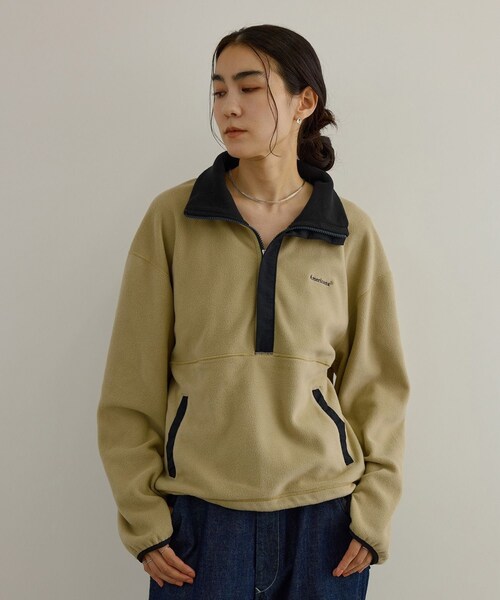 ADAM ET ROPE'(アダムエロペ)の「【Americana(アメリカーナ) for SALON】フリースプルオーバー(その他トップス・レディース・ベージュ系/ネイビー系・F)」の10枚目の写真