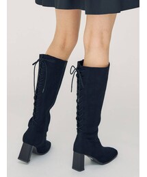 MERCURYDUO | バックレースアップミドルブーツ(その他シューズ)