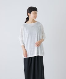 かぐれ | リネンボートネックカットソー(Tシャツ/カットソー)