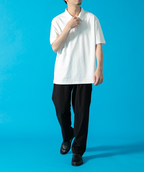 URBAN RESEARCH ROSSO（アーバンリサーチロッソ）の「『XLサイズあり』『UR TECH』防汚加工リラックス半袖ポロシャツ（ポロシャツ・メンズ・WHITE/BLACK/NAVY/LIGHT GRAY・S/M/L/XL）」の19枚目の写真