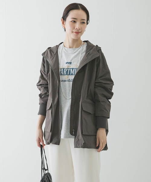 URBAN RESEARCH（アーバンリサーチ）の「コットンナイロンマウンテンパーカー（マウンテンパーカー・レディース・BLACK/CHARCOAL/BEIGE・FREE）」の2枚目の写真