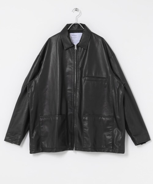 URBAN RESEARCH（アーバンリサーチ）の「UNTRACE　レザーカバーオール（カバーオール・メンズ・BLACK・1/2）」の8枚目の写真