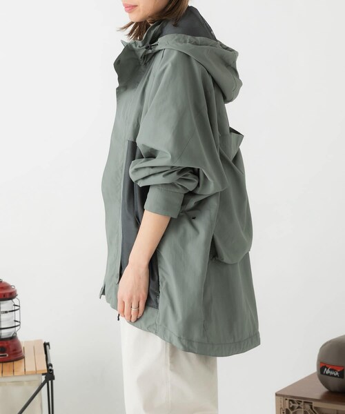 EKAL（エカル）の「別注ナイロンメッシュブルゾン（ブルゾン・レディース・BEIGE/F GREY・S/M）」の4枚目の写真