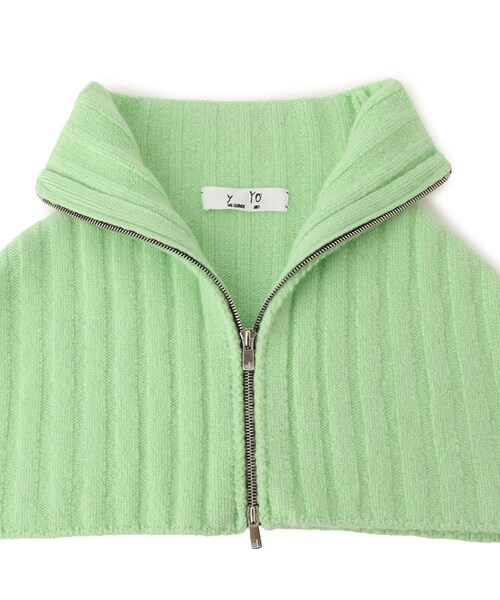 ADAM ET ROPE'（アダムエロペ）の「【J'aDoRe・一部店舗限定】【y YO（イーヨ）】zip neck warmer / ネックウォーマー（ネックウォーマー/スヌード・レディース・グレー/ライトグリーン・F）」の11枚目の写真