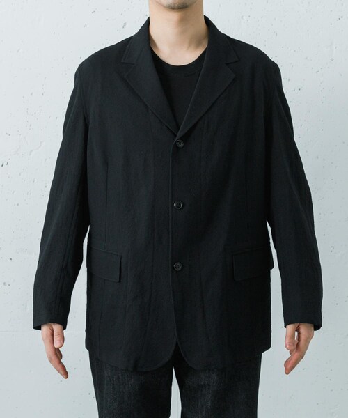 URBAN RESEARCH（アーバンリサーチ）の「Product Twelve　TECHNO WOOL WORK JACKET（テーラードジャケット・メンズ・BLACK・2/3）」の4枚目の写真