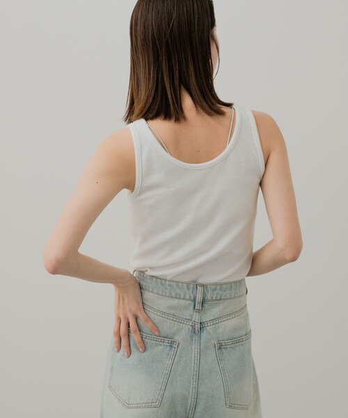 SENSE OF PLACE by URBAN RESEARCH（センスオブプレイスバイアーバンリサーチ）の「2WAYタンクトップ（タンクトップ・レディース・OFF WHITE/BLACK/GREIGE・one）」の8枚目の写真
