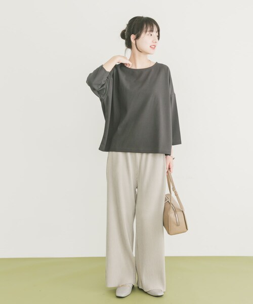 ITEMS URBANRESEARCH（アイテムズ アーバンリサーチ）の「カットジョーゼット7分袖プルオーバー（Tシャツ/カットソー・レディース・OFF/L.BLU/CHA・FREE）」の15枚目の写真