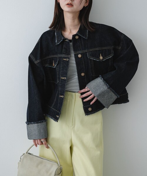 SENSE OF PLACE by URBAN RESEARCH（センスオブプレイスバイアーバンリサーチ）の「ロールアップデニムジャケット（デニムジャケット・レディース・ONE WASH/L.INDIGO・One）」の17枚目の写真