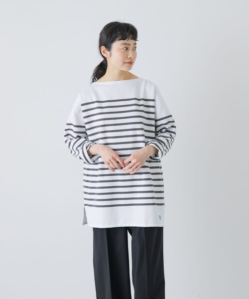 かぐれ（カグレ）の「ORCIVAL　BOAT NECK LONG-SLEEVE PULLOVER（Tシャツ/カットソー・レディース・BLUE/STEEL GREY・6）」の6枚目の写真