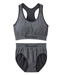 nissen（ニッセン）の「【le coq sportif （ルコックスポルティフ）】２点セット（ハーフトップ＋ショーツ）（女の子　子供服・ジュニア服）（ブラジャー・キッズ）」
