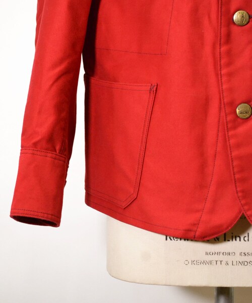 ADAM ET ROPE'(アダムエロペ)の「【BONCOURA】 カバーオール モールスキン(カバーオール・メンズ・レッド・M/S)」の6枚目の写真