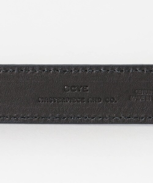 URBAN RESEARCH（アーバンリサーチ）の「Scye　Leather Box Buckle Belt（ベルト・メンズ・エクリュ/ダークブラウン/クロ・M）」の9枚目の写真